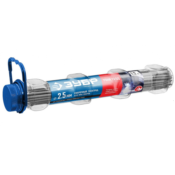 Электрод сварочный 'ЗУБР УОНИ 13/55 с основным покрытием, для ММА сварки, d 2.5 х 350 мм, 1,2 кг в П