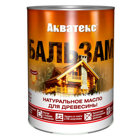 Натуральное масло для древесины Акватекс - бальзам  0,75 л тик
