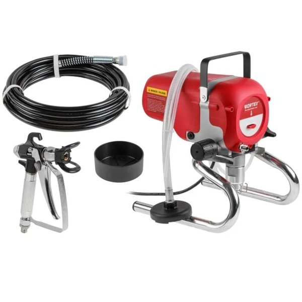 Аппарат безвоздушный окрасочный  WORTEX LS 2215 в кор. 1200 Вт, 1.6 л/мин, 227 Бар, шланг 7.6 м, арт