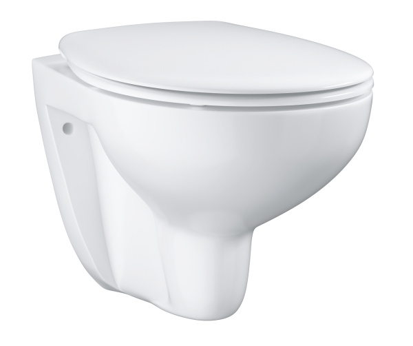 Унитаз подвесной безободковый Grohe 39351000 bau ceramic в комплекте с сиденьем, микролифт Унитаз подвесной безободковый Grohe 39351000 bau ceramic в комплекте с сиденьем, микролифт