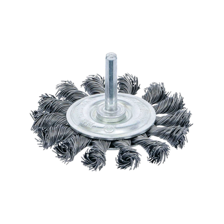 Щетка дисковая TULEX 853132-75 для дрели,со шпилькой,плетеные пучки стальной проволоки 0,5мм,д.75мм