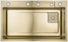 Мойка врезная 750х450х225 в комплекте смеситель водопад Q-LINE GOLD