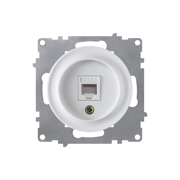 Розетка телефонная 1xRJ11, цвет белый (серия Florence) арт.1E20601300