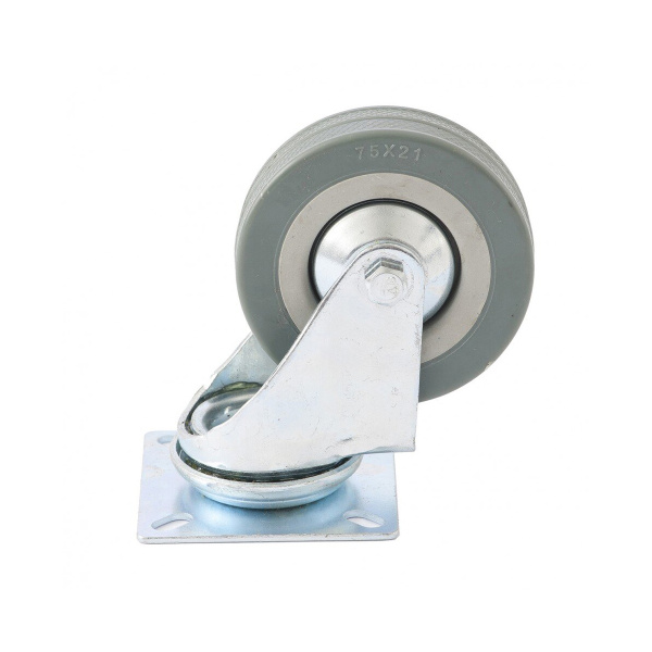 Колесо поворотное, диаметр 100 мм, крепление  платформенное// Сибртех