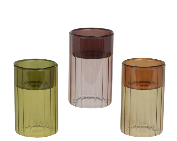 Подсвечник для чайной свечи 14,8 см 3 цвета в ассортименте 873250 Kmg