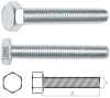 Болт М6х70 мм шестигр., цинк, кл.пр. 5.8, DIN 933 (10 шт в зип-локе) STARFIX