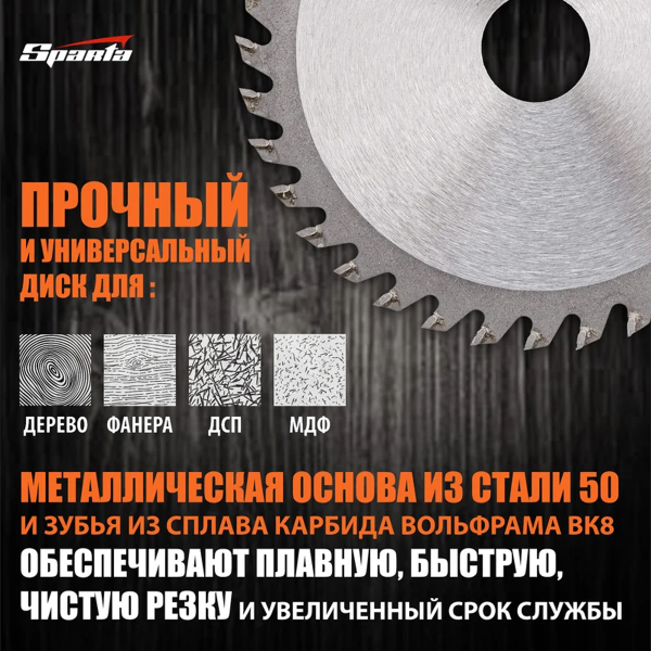 Диск пильный  по дереву, 125 х 22мм, 36 зубьев// SPARTA