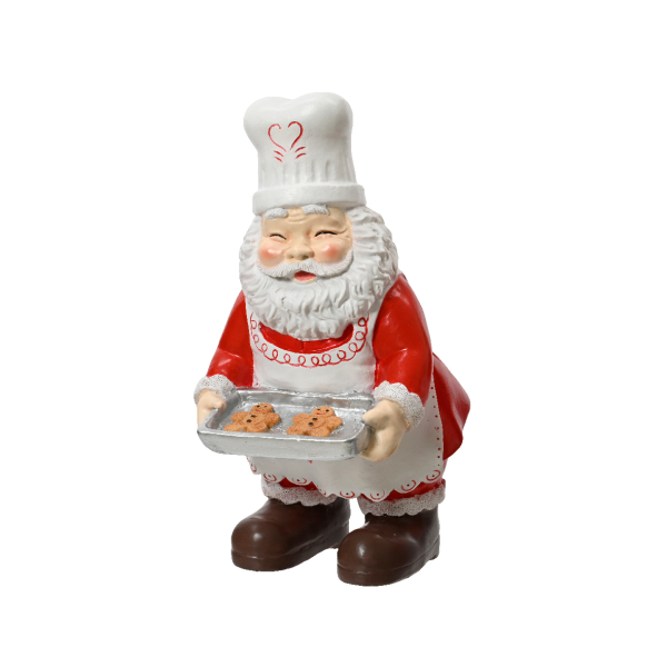 Фигурка декоративная Kaemingk Санта-повар 28,3 см 530872 Фигурка декоративная Kaemingk Санта-повар 28,3 см 530872