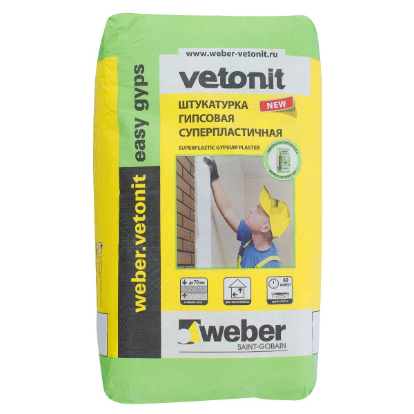 Weber Штукатурка гипсовая Vetonit Profi Gyps Gyproc 30kg Weber Штукатурка гипсовая Vetonit Profi Gyps Gyproc 30kg