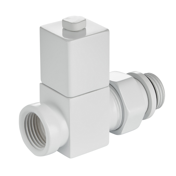 Набор дизайн-вентилей Royal Thermo CUBE, прямой (белый) 1/2" (Новый) Набор дизайн-вентилей Royal Thermo CUBE, прямой (белый) 1/2" (Новый)
