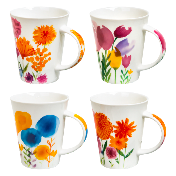 Кружка Flowers 350 мл 4 диз в ассортименте SDM037-3460 PRC