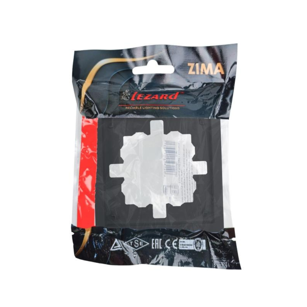 Рамка 704-4200-146 ZIMA 1-ая горизонтальная черная матовая