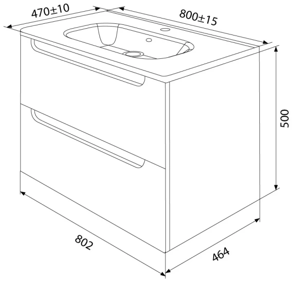 Тумба IDDIS с умывальником, подвесная, 80 см, белая, Edifice, IDDIS, EDI80W0i95K