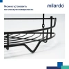 Полка одноярусная угловая Milardo Grid проволока, чёрный матовый GRICC1BM44