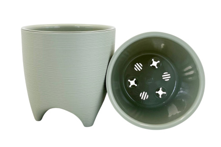 Горшок пластиковый с вкладкой, ДЕ КОСТА, шалфей д. 16 н.16 2,25 л ДК16-29