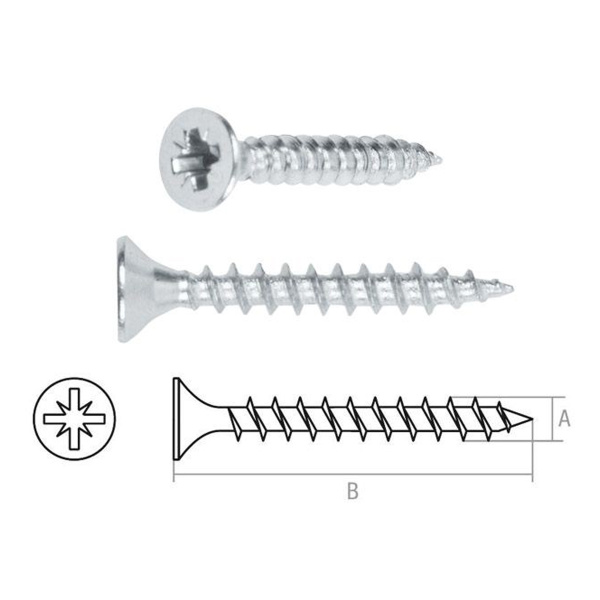 Шуруп универсальный 3.0х20 мм белый цинк (50 шт в зип-локе) STARFIX, арт.SMZ1-47600-50
