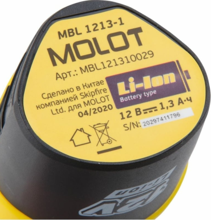 Дрель-шуруповерт аккум. MOLOT MBD 1213-1 Li в кор., арт.MBD12131Li0029