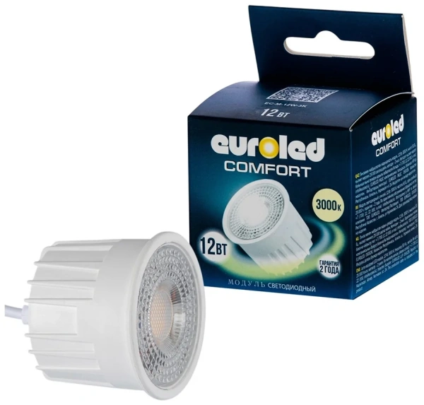 Модуль светодиодный Euroled Comfort с линзой 12W 3000K 60° Ceramic