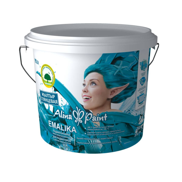 Аlina Paint эмаль EMALIKA 3кг бел. Аlina Paint эмаль EMALIKA 3кг бел.