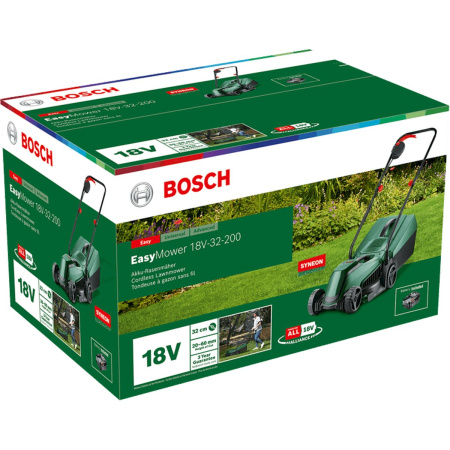 Газонокосилка аккумуляторная Bosch Easy Mower 18V-32-200 06008B9D00 (18 В; ширина 32 см.; травосборн