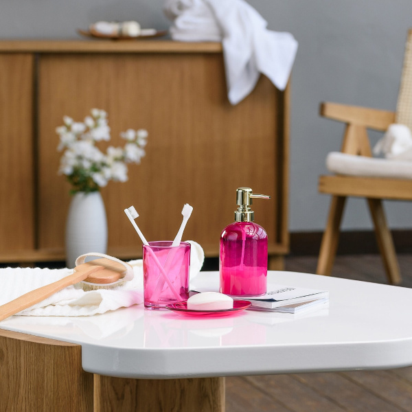 Мыльница Bright Colors, 10,5х15х1,5 см.,розовый