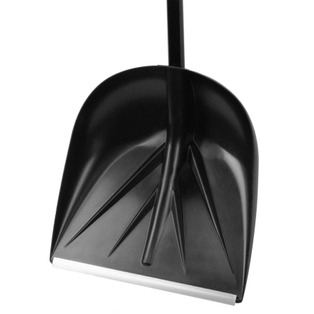 Лопата для уборки снега, полипропилен, 400*417*1390 мм, алюминиевый черенок, BASE// Palisad