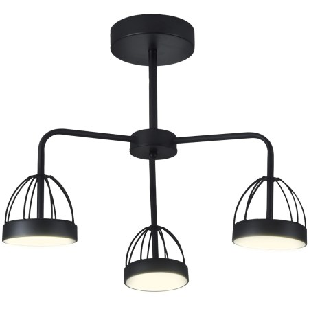 Люстра LED димм MATTINO с ДУ 3 режима 600х300 48Вт 2700/4200/6400 16м² чер 51593 1