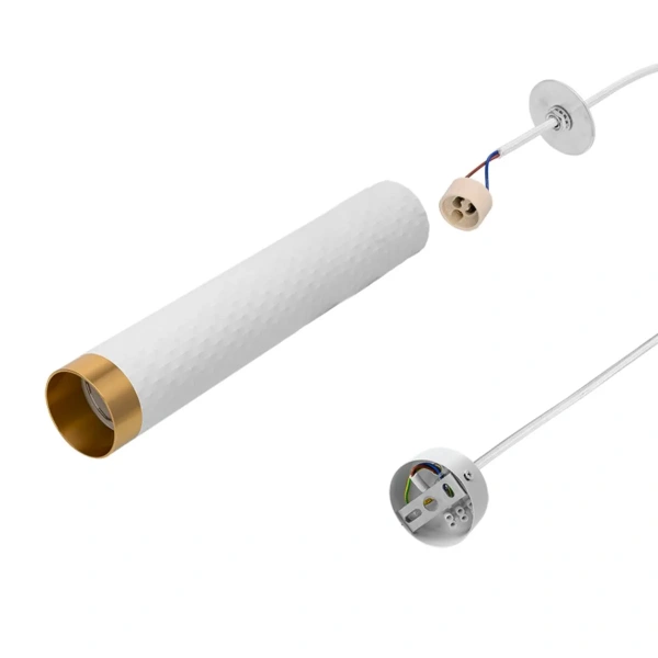 Светильник подвесной WOLTA WSL-GU10/P10WG под лампу GU10 Белый / Золотой CELLA