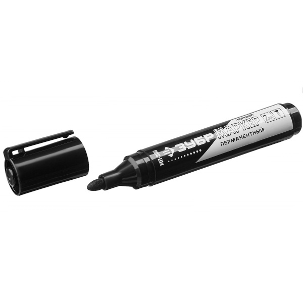 Маркер перманентный ЗУБР МП-300 черный, 2 мм