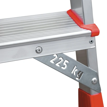 Стремянка ал. Новая Высота NV 3115, 1х6 ступ. 80 мм, органайзер