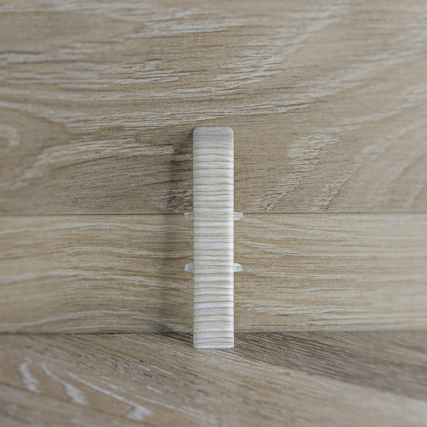 Соединитель для плинтуса 70мм "Деконика", 255 Ясень бьянко