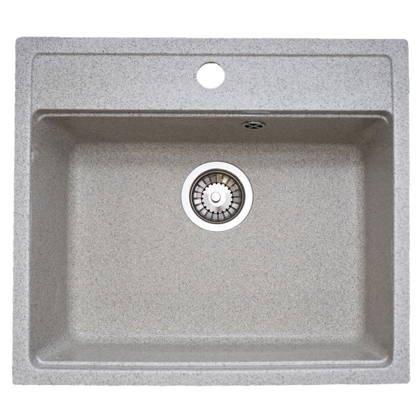 Кухонная мойка GranAlliance G-21, серый,прямоугольная:551х492 мм