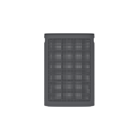 Корзина для белья Альт-Пласт Лён 45л 43×20×60см графит АП 1068