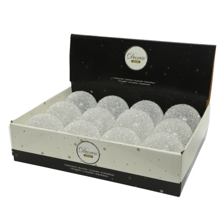 Шар елочный 10 см серебрянная крошка 025509 Kmg