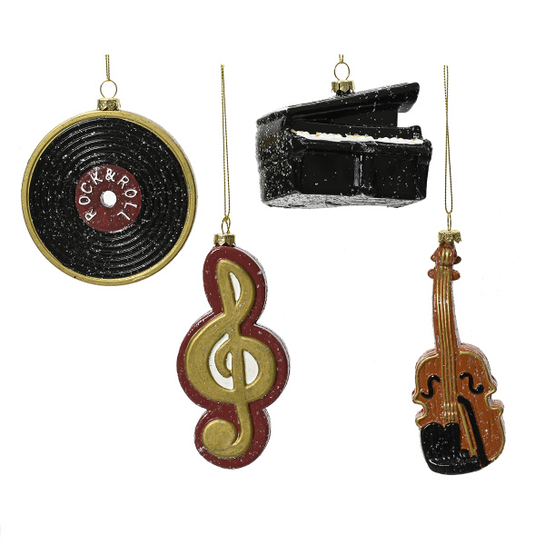 Украшение подвесное Муз.инструменты 8,6х7,1х6,7 см 4 вида в ассорт.029412 Kmg