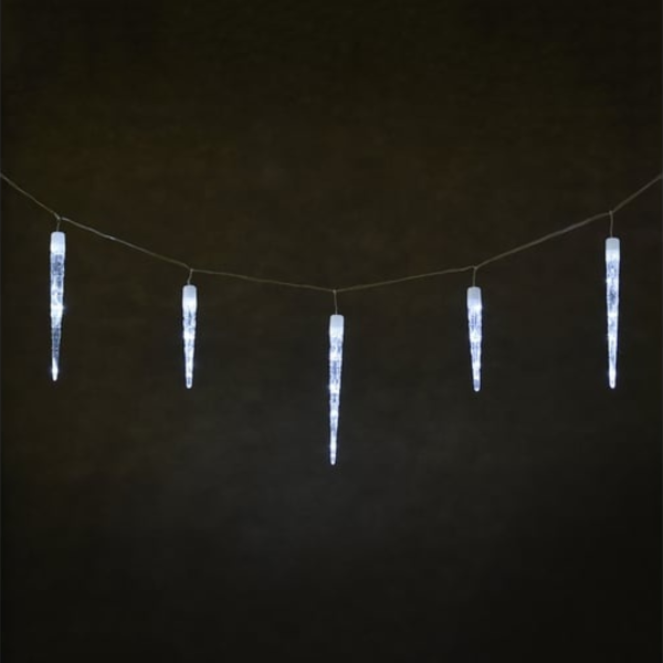 Электрогирлянда VEGAS Сосульки 32 холодных LED ламп, 8 сосулек, контроллер 8 режимов  2,1x0,3/0,2 м,