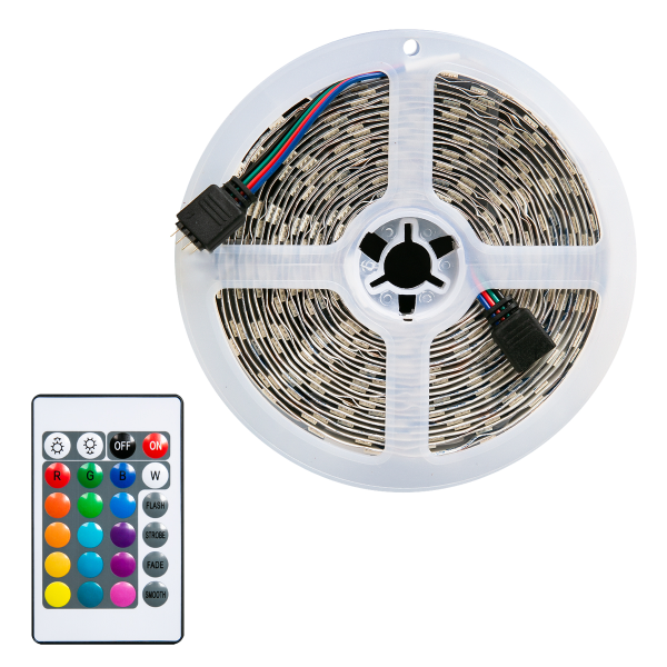 Лента светодиодная 081-028-0001 5M RGB 220V /12W 10WSMART L STR KIT / в комплекте с розеткой