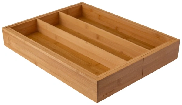 Лоток для столовых приборов Attribute BAMBOO TOUCH раздвижной 34.5-51х44.5х6.5см AGB502