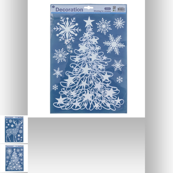 Наклейки на окна Feeric 29х41 см 2 вида в ассортименте 183749