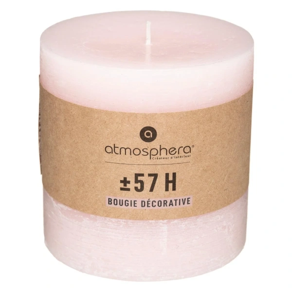 Свеча столбик Atmosphera 10х10 см розовая 103124G