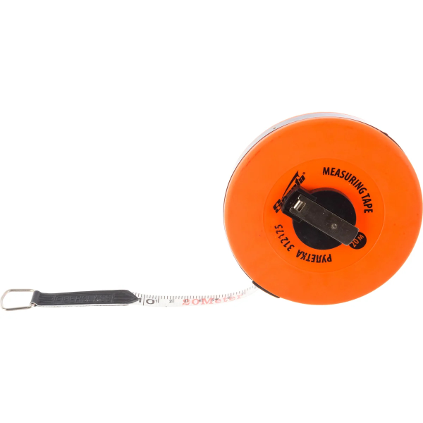 Рулетка геодезическая, 20 м х 12,5 мм, лента ПВХ, закрытый круглый корпус// SPARTA