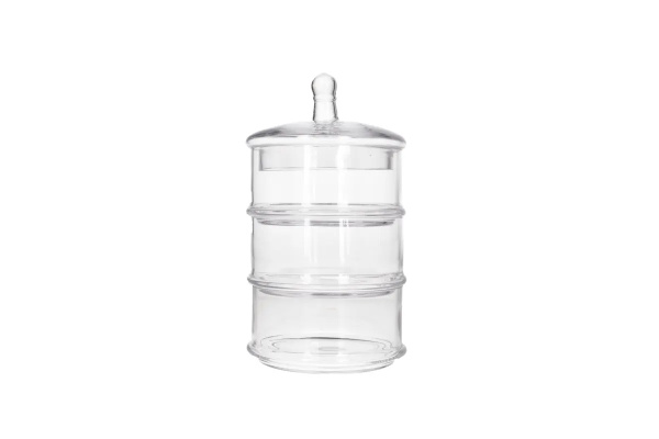 Банка для сладостей DH 3х ярусная 12,8х22,9 см штабелируемая стекло CB-34