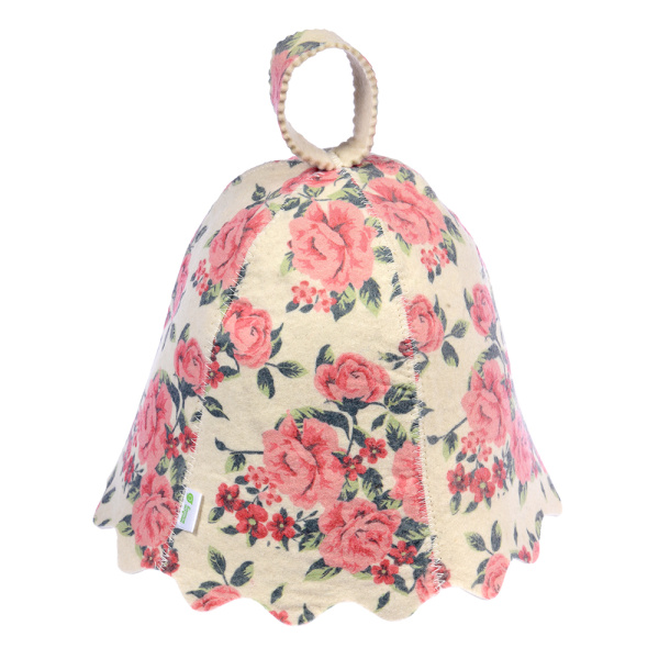 Шапка для бани и сауны Банные штучки, с орнаментом в ассортименте, войлок 100% 40136