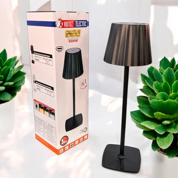 Лампа настольная 050-001-0001 3W BLACK 3CCT 5V LED TABLE LAMP, MERIDA 3CCT
