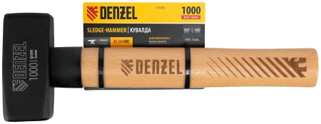 Кувалда, 1000 г, кованая головка, буковая рукоятка// Denzel