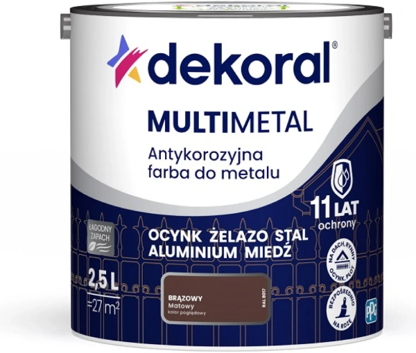 Dekoral краска антикорроз. для мет Multimetal коричн. 2,5л