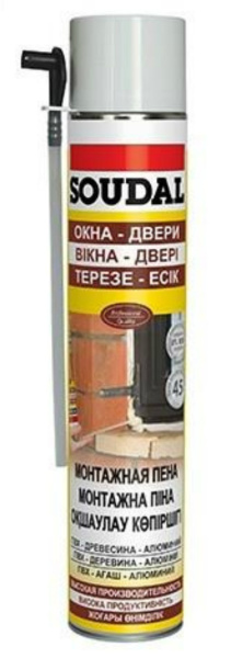Пена монтажная SOUDAL Yellow 750 мл бытовая летняя