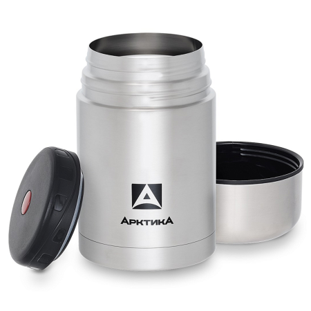 Термос Арктика 301-750А вакуумный с широким горлом и чехлом 750 мл серебристый