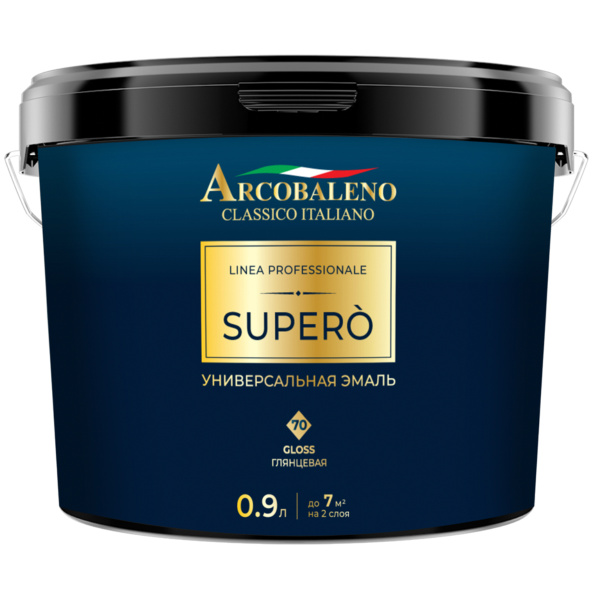 Эмаль универсальная "Arcobaleno Supero" 0,9 л Эмаль универсальная "Arcobaleno Supero" 0,9 л
