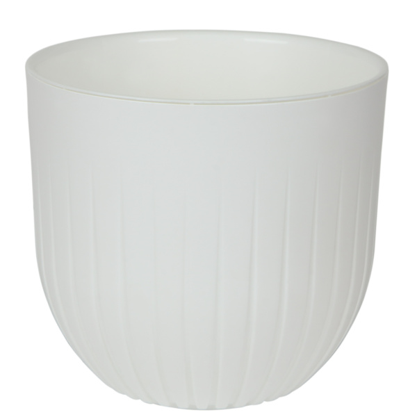Горшок пластиковый с вкладкой, Альфа Белый, d. 19 h.19 4 л. А19-10